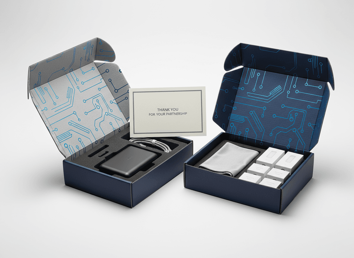 Premium e-commerce packaging with branded mailer boxes