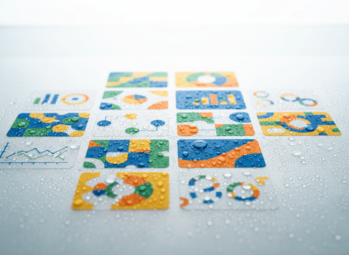 Waterproof specialty labels demonstrating durability on synthetic substrates