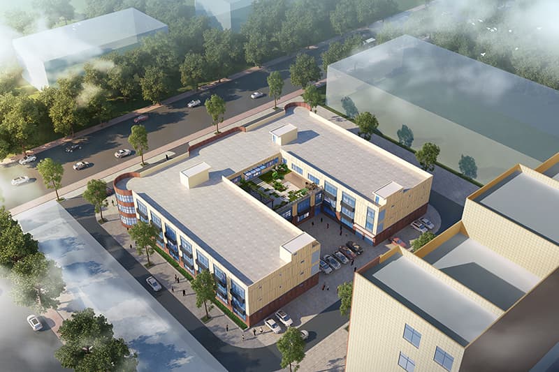 JinXinCai Printing manufacturing facility aerial view — enterprise-grade custom print production campus